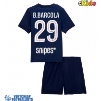 Paris Saint-Germain Bradley Barcola #29 Replica Home Minikit 2025-26 Short Sleeve (+ pants)
